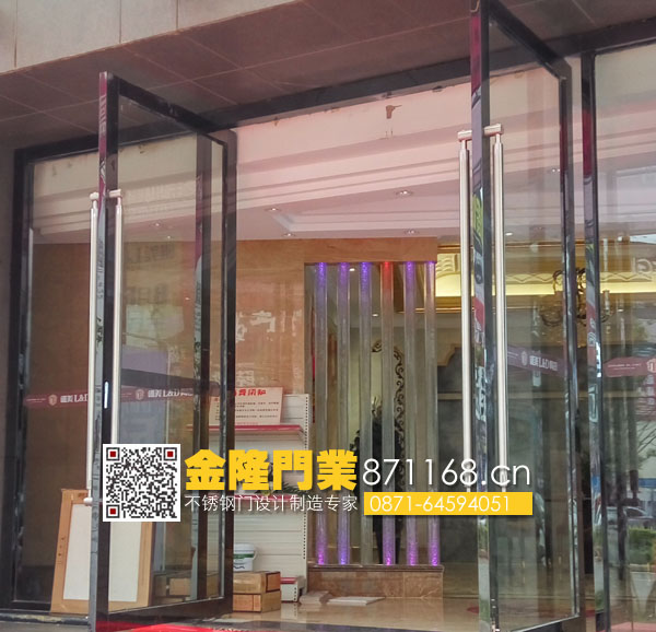 昆明不锈钢门 地弹门 地弹簧门